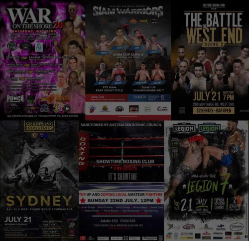 Fight Shows & Tournaments This Weekend & Monday - July 21-23, 2018