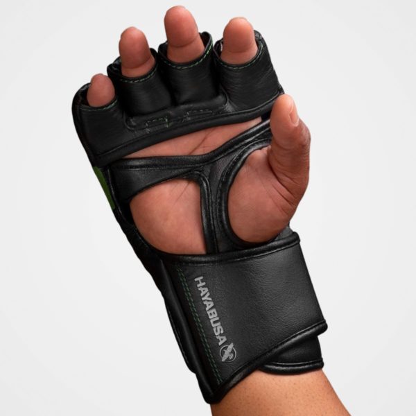 Open hand with Hayabusa T3 MMA Gloves Black/Grey