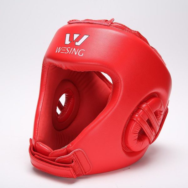 Side of Red Wesing Aiba Approved Head Guard